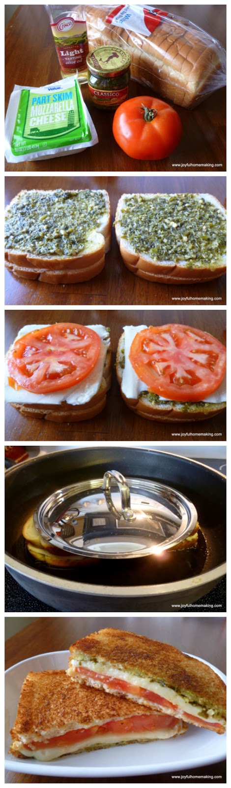 Grilled Cheese with Tomato and Pesto