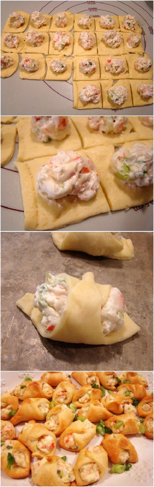Crab Filled Crescent Wontons Recipe
