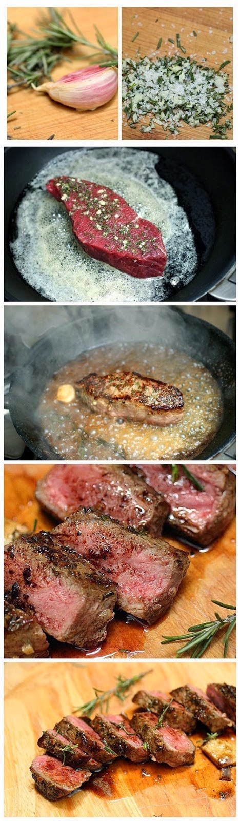 Rosemary Garlic Butter Steaks Recipe